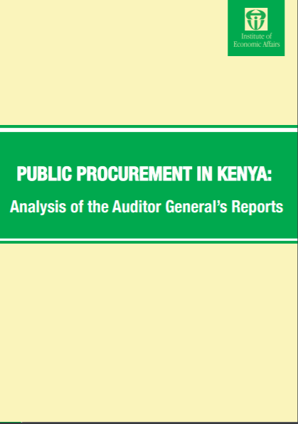 Public Procurement in Kenya: Analysis of the Auditor General’s Reports
